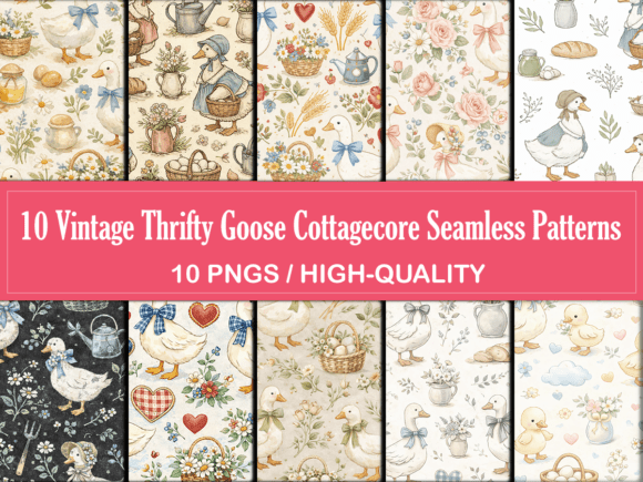 10 Vintage Goose Cottagecore Patterns
