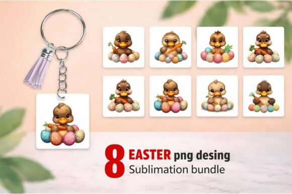 Creative Applications of the 8 Easter Chick with Carrots and Eggs PNG Collection for Spring Design