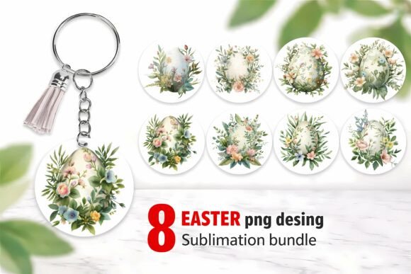 Elevate Spring Crafts with 8 Easter Floral Egg PNGs