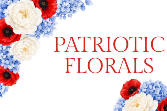Elevating Americana Design with Hand-Painted Patriotic Florals