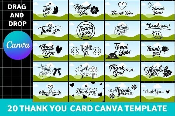 Elevating Gratitude: How the 20 Thank You Card Canva Template Bundle Redefines Professional Appreciation