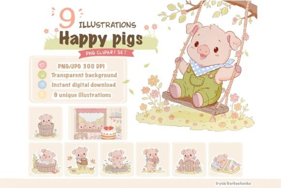 Integrating the Cute Pig PNG Clipart Bundle into Your Creative Workflow