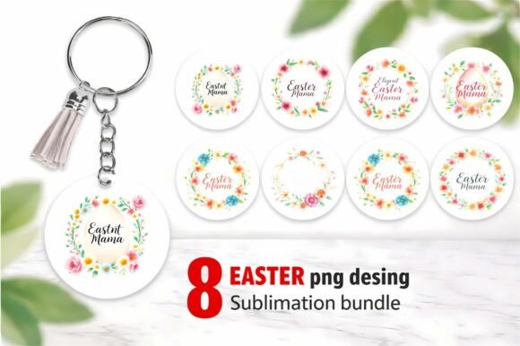 Leveraging Seasonal Aesthetics: The Strategic Value of the 8 Easter Mama Floral Wreath PNG Collection for Modern Creators