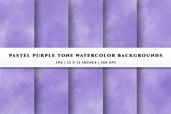 Pastel Purple Watercolor Backgrounds for Design