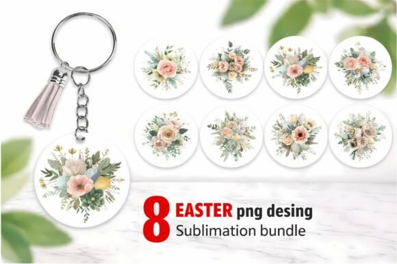 Strategic Application of the 8 Easter Floral Bouquet PNG Sublimation Collection for Seasonal Branding