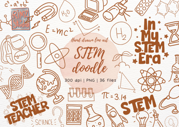 Unlocking Creativity with Science Teacher STEM Hand Drawn Clipart