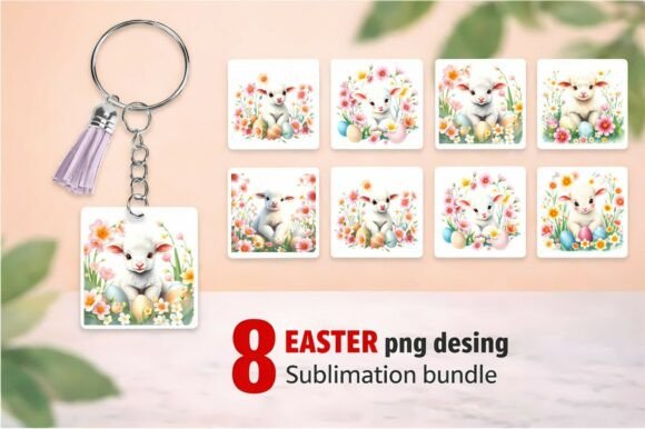 Unlocking Spring Creativity with the 8 Easter Lamb PNG Sublimation Bundle